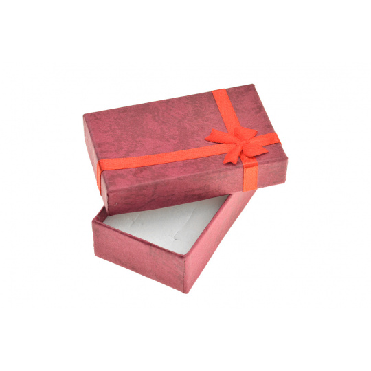 Dárková krabička pro pár náušnic, prstýnek a přívěšek - Červená