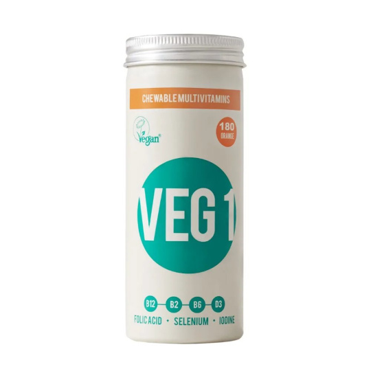 Multivitamin VEG1 s příchutí pomeranč, žvýkací tablety 180 ks>