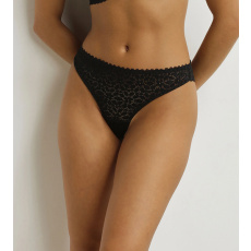 DIM DAILY DENTELLE THONG - Dámská krajková tanga - černá