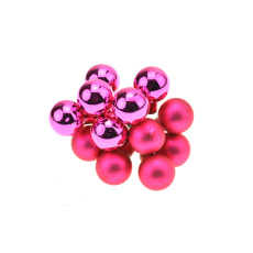 Skleněné dekorační kouličky (1cm) na svazku - Růžové