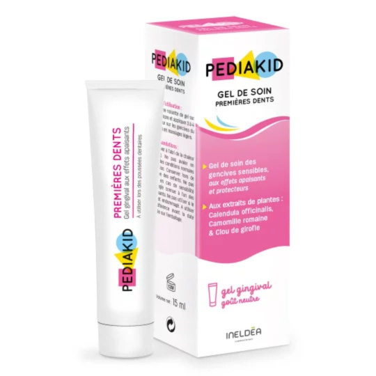 Pediakid Přírodní gel na dásně pro batolata při růstu zoubků (bez příchutě), 15 ml>