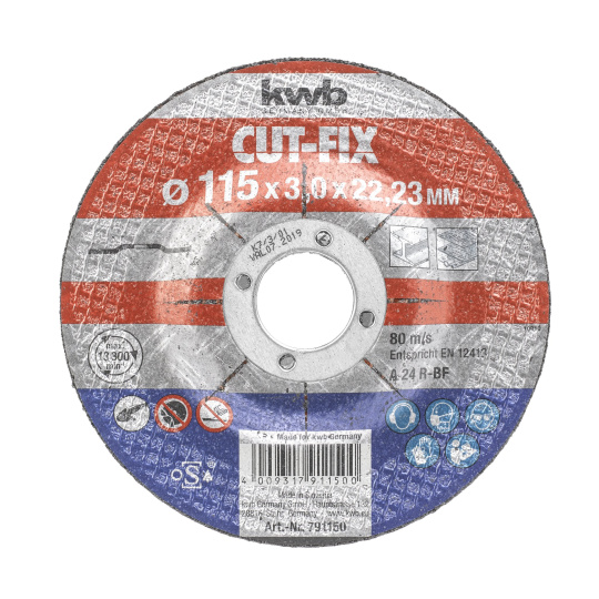 Kotouč řezný na úhlovou brusku CUTTING WHEEL, METAL, 115X3X22
