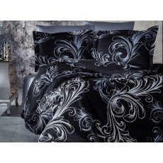 Francouzské povlečení Satén 240x220, 70x90cm Atlantis black Francouzské povlečení Satén 240x220, 70x90cm Atlantis black