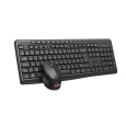 Klávesnice C-TECH WLKMC-04, bezdrátový combo set s myší, černý, USB, CZ/SK