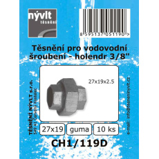 těsnění holendru vodovod.3/8" 27x19mm gum. CH1/119D (10ks)