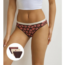 DIM LES POCKETS COTTON SLIP 3x - Dámské bavlněné kalhotky 3 ks - tmavě hnědá - světle hnědá DIM LES POCKETS COTTON SLIP 3x - Dámské bavlněné kalhotky 3 ks - tmavě hnědá - světle hnědá
