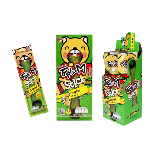 Triple-M Mořské řasy Big Roll Original - Thajské grilované mořské řasy, 9 tyčinek x 3g