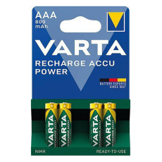 baterie mikrotužková AAA LR03 dobíjecí 800mAh/1000 cyklů (4ks) VARTA