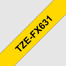 TZE-FX631, žlutá / černá, 12mm