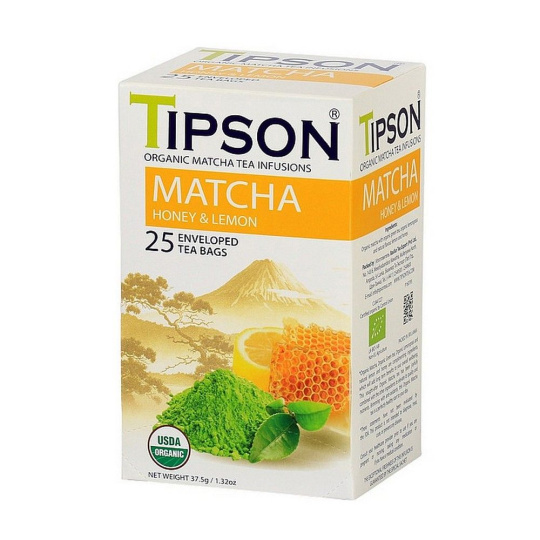 Tipson BIO čaj Matcha med a citron 25x1,5g