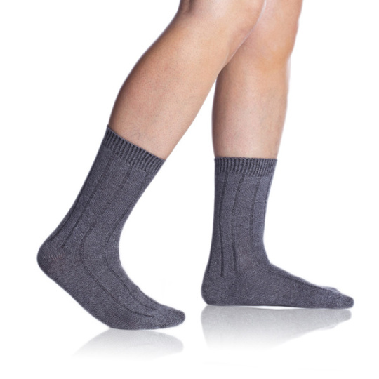 BAMBUS CASUAL UNISEX SOCKS - Zimní bambusové ponožky - šedý melír
