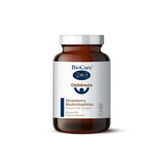 BioCare BioAcidophilus probiotika pro děti s jahodovou příchutí v prášku, 60 g>