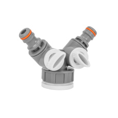 rozdvojka s ventilem pro 2 rychlospojky 1" + 3/4", WL-2222, WHITE rozdvojka s ventilem pro 2 rychlospojky 1" + 3/4", WL-2222, WHITE