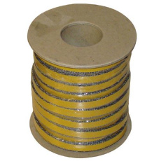 šňůra izolační 10x4mm (500°C) lepicí (25m)