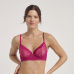 DIM ROMANCE UNDERWIRE FULL CUP BRA - Dámská krajková podprsenka s kosticí - červená