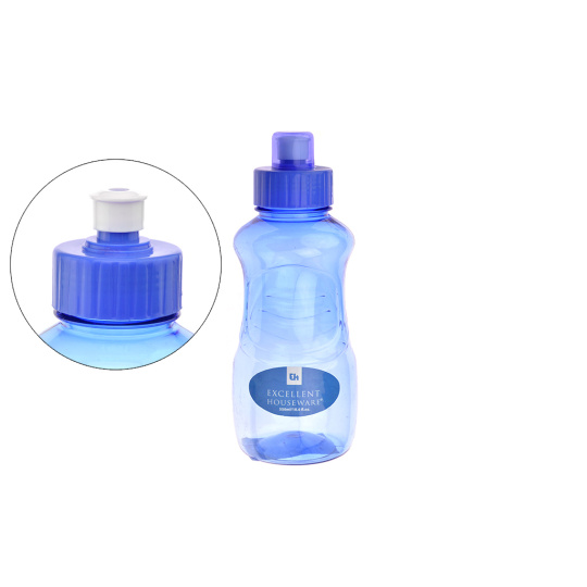 Sportovní PET lahev na nápoje 550 ml a tlačítkovým uzávěrem - Modrá