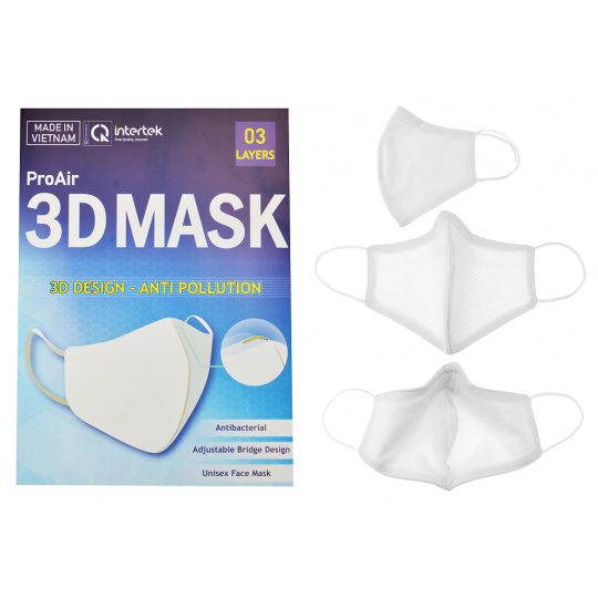 Antibakteriální 3D maska Pro Air - Bílá
